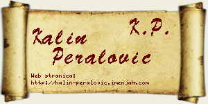 Kalin Peralović vizit kartica